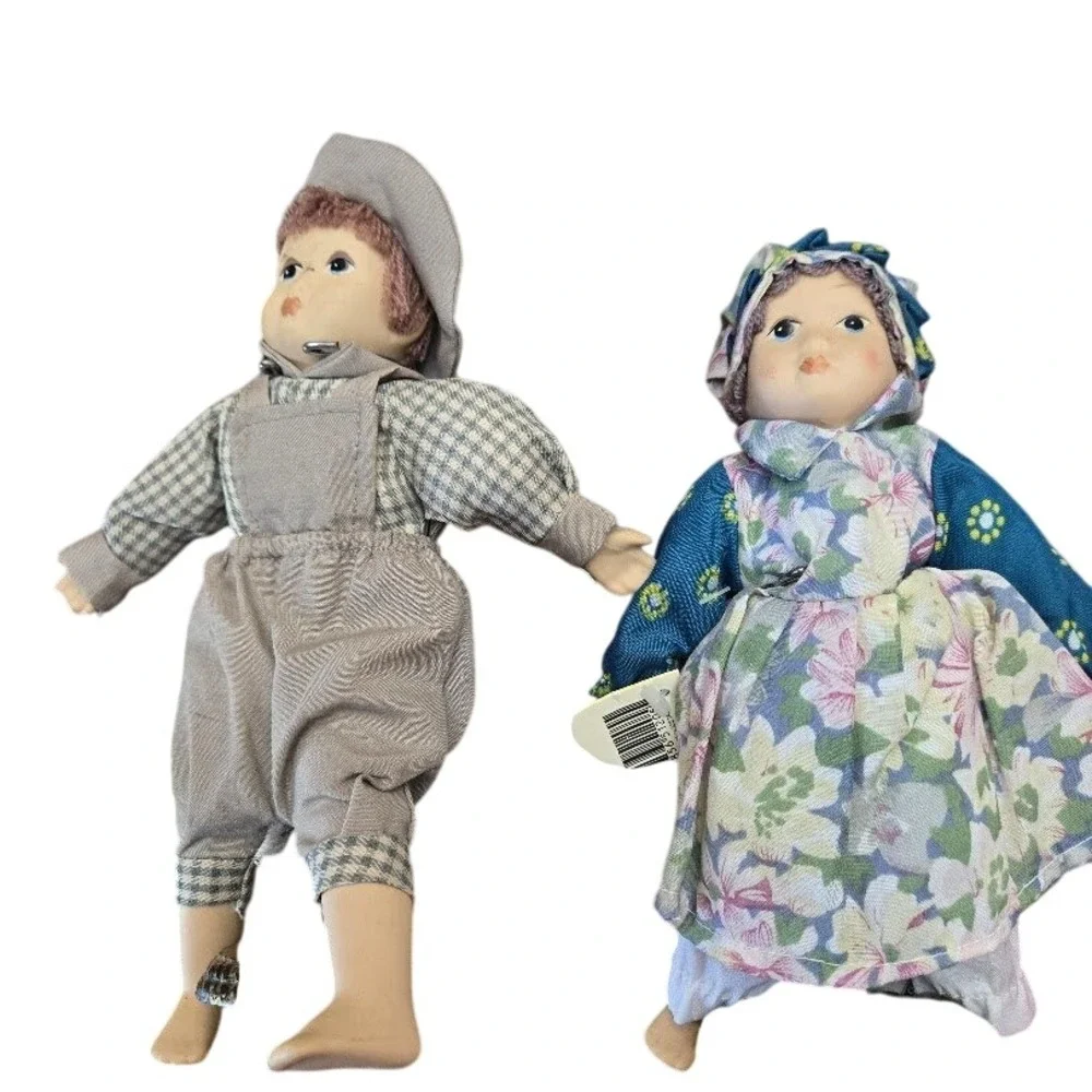 Americana Collection‎ Hand Painted Porcelain Children Dolls Lot 9 Vintage Style